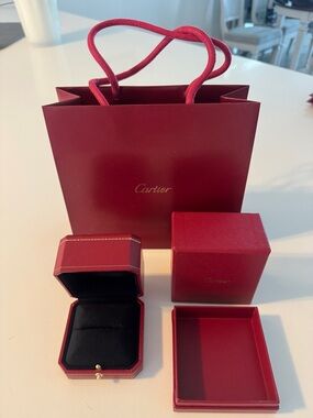 Cartier Ring box, gift box and gift bag. Authentic. NO JEWELRY INCLUDED